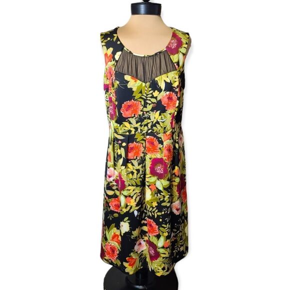 NEW Floral Sleeveless Dress 14W - Picture 1 of 7